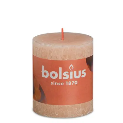 Zdjęcie produktu dla Bolsius Rustik świeca filarowa mglisty róż 80/68mm