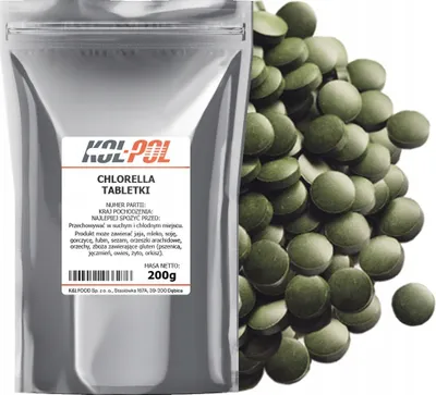 Zdjęcie produktu dla CHLORELLA TABLETKI 200g / 800 tabletek Algi morskie wysoka jakość Kol-Pol