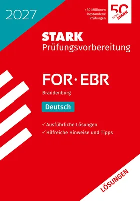 Produktbild von STARK Lösungen zu Deutsch - FOR/EBR 2027 Brandenburg - Prüfungsvorbereitung