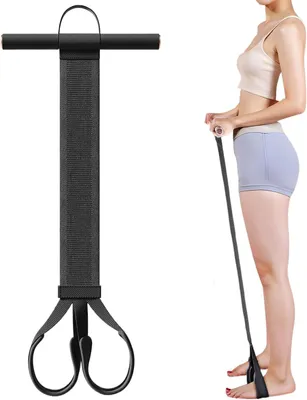 Produktbild von Pedal-Widerstandsband mit 54 kg, Dehnungshilfsgurt mit Griff für Yoga, Pilates, Fitnessstudio, Krafttraining, Klimmzüge und Bauchmuskeltraining