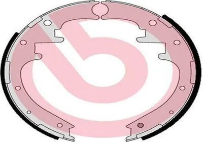 Produktbild von BREMBO Bremsbackensatz Trommelbremse Hinten für FORD Ranger (ET) 254mm S 24 554