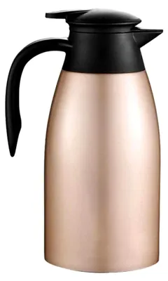 Produktbild von Isolierkanne 2L aus Edelstahl mit Quick Tip Verschluss für Tee und Kaffee, Gold