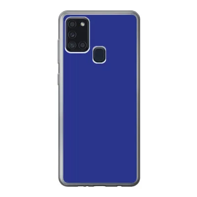 Produktbild von MuchoWow® Handyhülle Schutzhülle Hülle für Samsung Galaxy A21s Blau - Einfarbig - Dunkelblau Silikon Softcase Handy Hülle - Hartschale