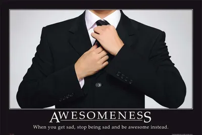 Obrázek produktu pro Awesomeness Suit - Motivational Art Print - Poster Print - Velikost 91,5x61 cm