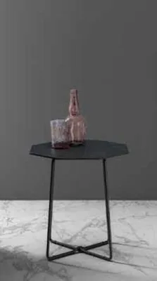 Immagine prodotto di Tavolino Tavolino in acciaio inox Tavolini da salotto Nero opaco