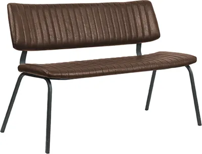 Produktbild von LABEL51 Esszimmerbank Gusto - Braun - Kunstleder - 120 cm