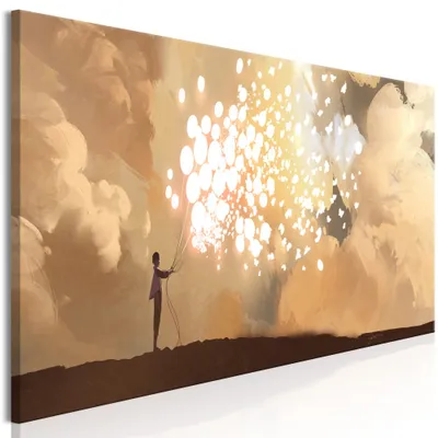 Obrázek produktu pro Netkané plátno obraz - Třepotající se balónky (1 díl) úzký 150x50 cm lidé h-B-0155-b-a
