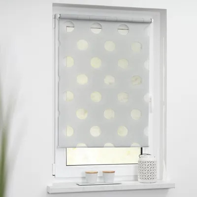 Obrázek produktu pro Roleta den a noc Lichtblick Kruh bez vrtání 110 x 150 cm šedá včetně upínacích držáků