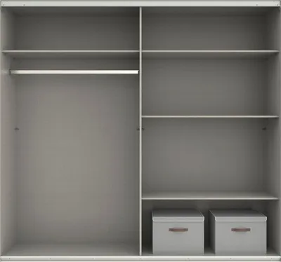 Immagine prodotto di Armadio ad ante scorrevoli Norderstedt Armadio con specchio, bianco / specchio, 225x64x210cm