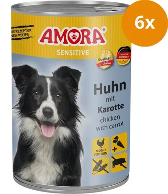 Image de AMORA Dog Sensitive Poulet & Carotte - 400 g