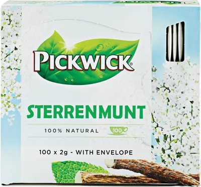 Produktbild von Pickwick Teebeutel Sternmünze mit Umschlag 100 x 2 Gramm