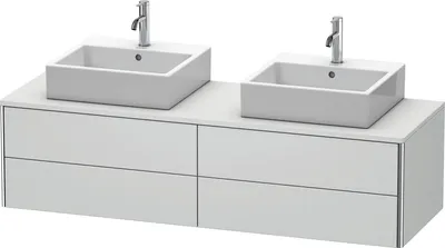 Produktbild von Waschtischunterbau XSQUARE 400x1600x548mm f 2 Be weiß seidenmatt weiß seidenmatt