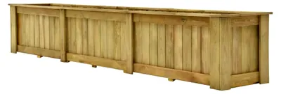 Produktbild von Hochbeet aus imprägniertem Kiefernholz 291 x 50 x 50 cm, Palettenrahmen, Hochteich, Gemüsebeet, Kräuterregal für Balkon, Blumenbeet, Kräuterspirale, Tomatenbeet, Pflanzhochbeet