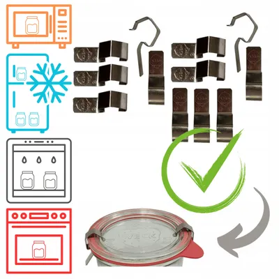 Produktbild von Weck Metallklammern für Glasdeckel, 12 Stück Zubehör