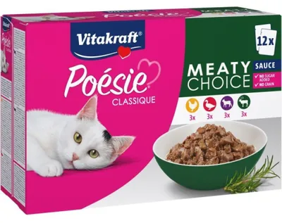 Zdjęcie produktu dla Karma dla kota VITAKRAFT POESIE CLASSIQUE multipack Meaty 12x85g