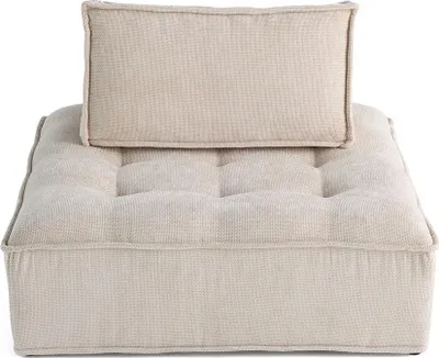 Image de Lisa Design Marisol - module d'assise - velours texturé , Beige