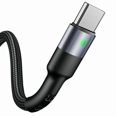 Image de Usams Kabel Pleciony U26 Usb-C 1M1Szt. For Set 3A Fast Charging Czarny/Black Sj313Tc01 (Us-Sj313) Sj313Usb01