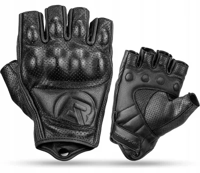 Produktbild von Rockbros Motorradhandschuhe Kurzfinger mit Knöchelschutz Gr. M Schwarz