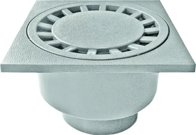 Immagine prodotto di ACO Haus- und Hofablauf DN75/110 200x200 grau aus ABS, belastbar bis 1,5 to