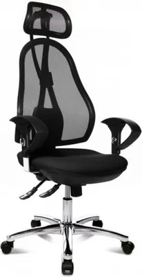 Produktbild von Topstar Profi Chefsessel OPEN POINT SY SOMO Ergonomischer Bürostuhl mit Armlehnen (höhenverstellbar) Stoff / Netzstoff Drehstuhl für Büro, Zuhause