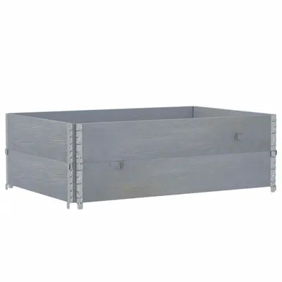 Produktbild von Pflanzkasten Grau 120x80 cm Massivholz Kiefer