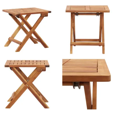 Produktbild von vidaXL Klappbarer Garten Couchtisch 40 x 40 x 40 cm Massivholz Akazie - Couchtisch - Couchtische - Beistelltisch - Beistelltische