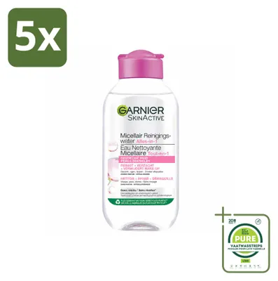Obrázek produktu pro 5 kusů Garnier SkinActive micelární voda pro citlivou pleť, 100 ml - balení