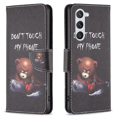 Obrázek produktu pro Pro Samsung Galaxy S24 FE Leatherette Case Cover Book Wallet Motif Design Cases