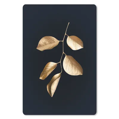Produktbild von MuchoWow® Mauspad Mousepad Blätter - Schwarz und Gold - Luxus 18x27 cm - Mousepads - Maus Mat - Pad - Mausunterlage