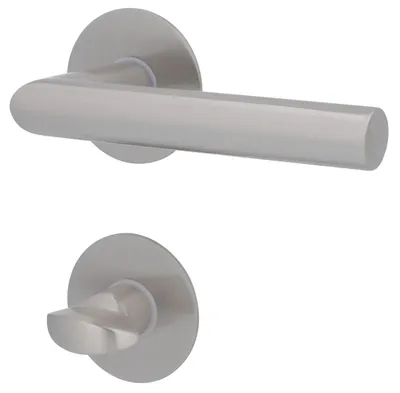 Produktbild von Alpertec WC-Rosettengarnitur Piato Edelstahl silber rund