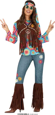 Immagine prodotto di costume da hippie anni '70 per donna, taglia:L