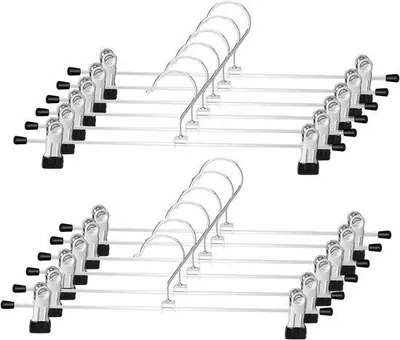 Produktbild von Metallische Haken für Kleidung 28 cm (11") mit verstellbaren Klemmen - 12 Stück