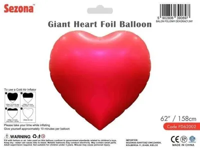 Image de Ballon en forme de cœur 158 cm - Sezona