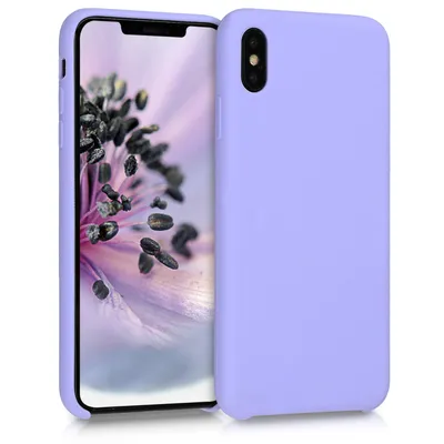 Produktbild von kwmobile Handyhülle für Apple iPhone XS Max Hülle - Case Silikon - Kabelloses Laden - Schutzhülle Cover in Lavendel