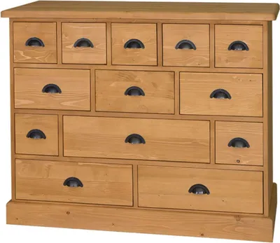 Produktbild von Casa Padrino Landhausstil Kommode mit 13 Schubladen - Büromöbel im Landhausstil