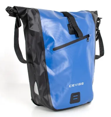 Produktbild von Fahrradtasche Packtasche 25 L Gepäckträgertasche Wasserdicht Schnellverschluss blau/schwarz