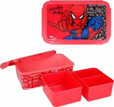 Produktbild von Spider-Man Urban Web Kinder Premium Lunchbox Brotdose Frühstücks-Box Vesper-Dose mit 2 Boxen