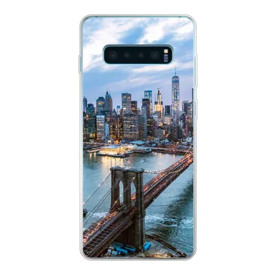 Produktbild von MuchoWow® Handyhülle Schutzhülle Hülle für Samsung Galaxy S10 Lite New York - Skyline - Brücke Silikon Softcase Handy Hülle - Schutz
