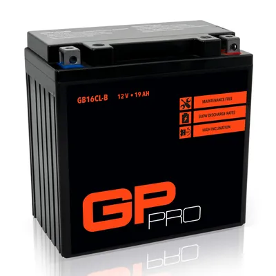 Immagine prodotto di Batteria al gel GP-PRO 12V 19Ah GB16CL-B Batteria per quad ATV / moto, precaricata sigillata senza manutenzione simile a YB16CL-B / CB16CL-B