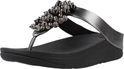 Produktbild von FitFlop Fino Toe Post Pewter Black Größe EU 40