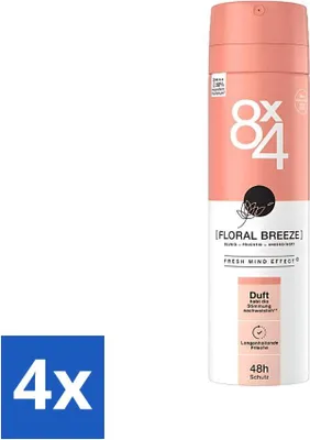 Produktbild von 8 x 4 Deospray - Nr. 14 Floral Breeze - Deodorant - Blumenduft - 150 ml - Vorteilspack - 4 Stücke