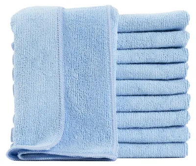 Produktbild von Mikrofaser Reinigungstücher Putzlappen Putztücher Mikrofasertücher 40x40 cm, Farbe:blau, Größe:5er Pack / 40x40 cm