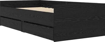 Produktbild von vidaXL Bettrahmen mit Schubladen Schwarz Eichen-Optik 90 x 190 cm