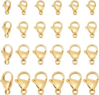 Productafbeelding van Ketting Sluitingen - Sluitingen Sieraden - Sieraden Maken - 24K Goud Verguld - 4 Maten - Goudkleurig