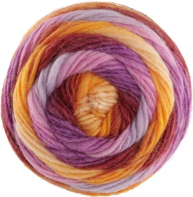 A close-up, top-down view of a ball of yarn.