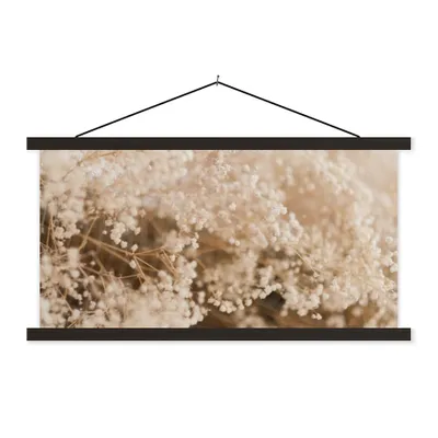 Produktbild von MuchoWow® Textilposter Pampasgras - Pflanze - Natur 90x45 cm mit schwarzem Rahmen - Klemmleisten