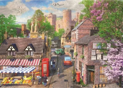 Productafbeelding van RAVENSBURGER Puzzel: Landschap bij een kasteel, 1000 stukjes