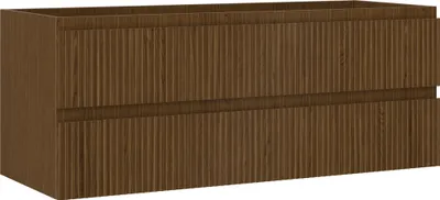 Zdjęcie produktu dla Mexen Rivel szafka łazienkowa podumywalkowa 120 cm, 2 szuflady, ryflowana , orzech - 91A20-12047-2-BFF86