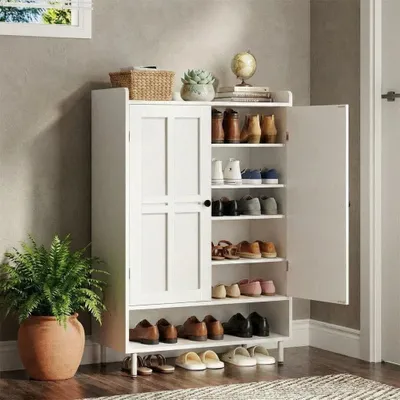 Produktbild von Schuhschrank 6-Stöckiger Mit 3 Verstellbaren Einlegeböden,75x35x114.5cm