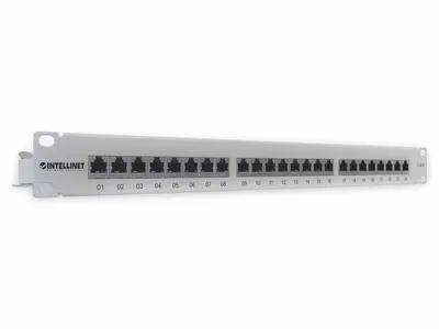Obrázek produktu pro INTELLINET Patchpanel 1HE 24-Port Cat6  FTP grau